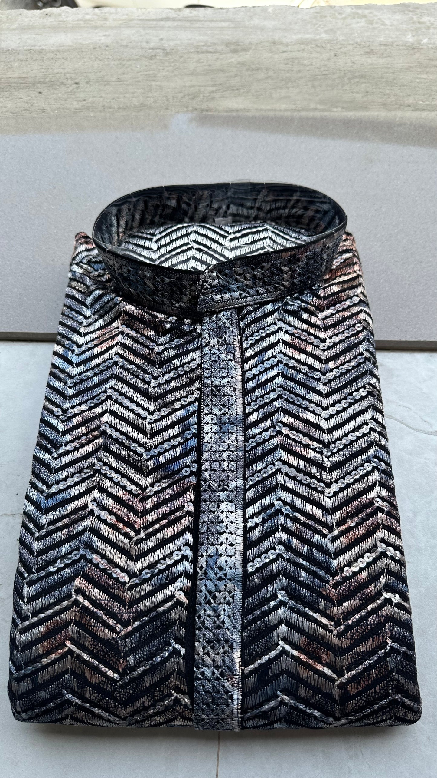 Charcoal Traditional Sequience Embroidery Regular fit Kurta