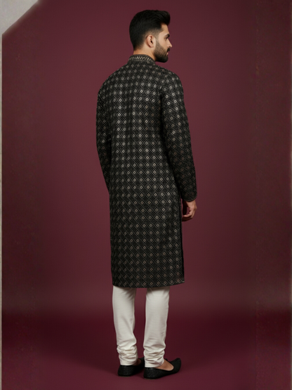 Glam and Glitter Sequience Embroidery Regular Fit Kurta