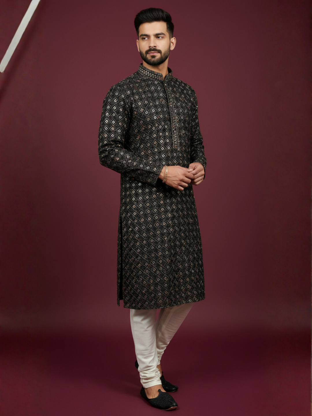 Glam and Glitter Sequience Embroidery Regular Fit Kurta